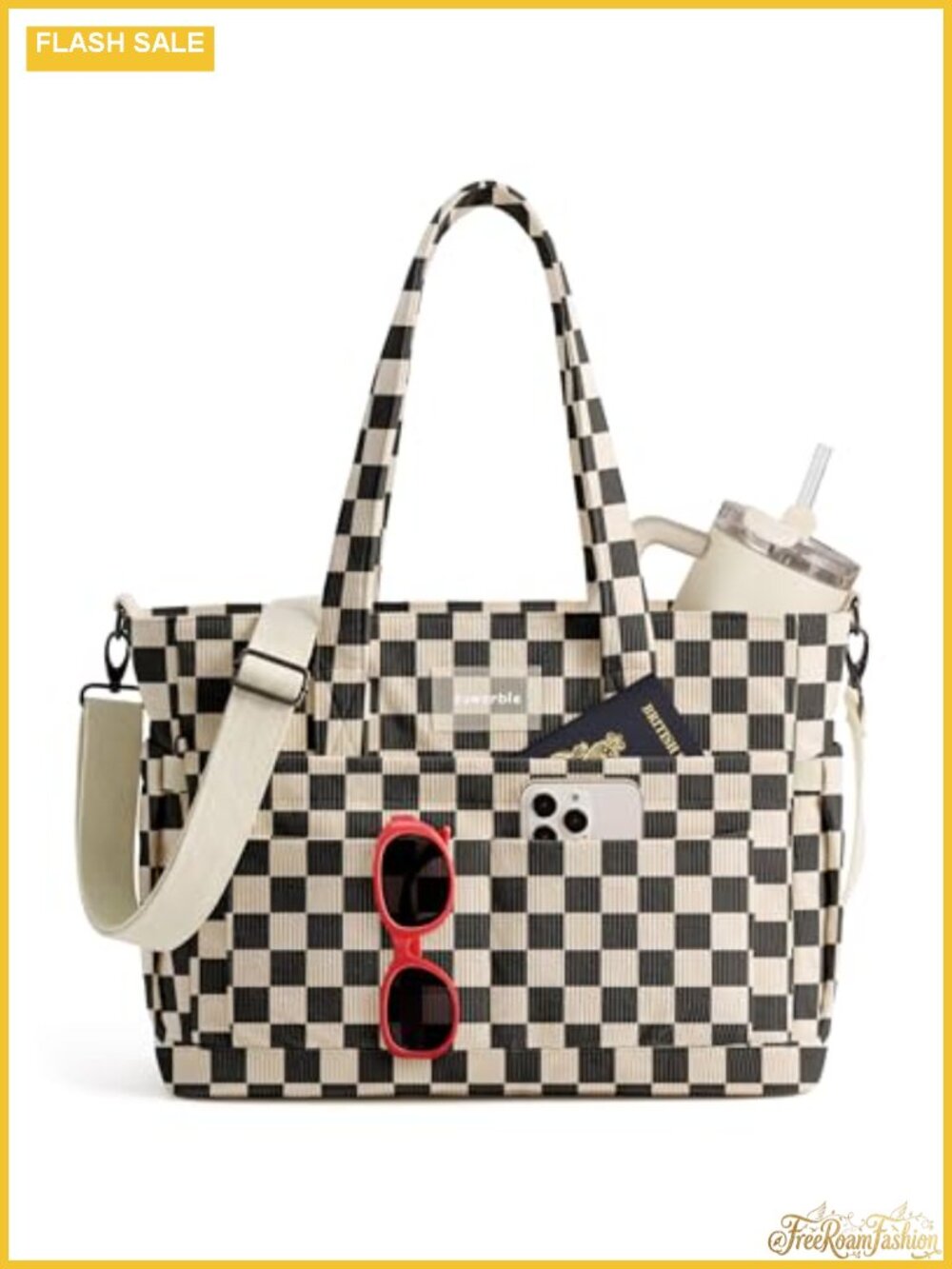 Corduroy Laptop Tote Bag for Women with 40oz Water Bottle Holder, Work Teacher